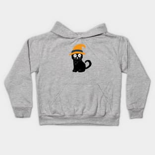 Witch Cat in Halloween Kids Hoodie